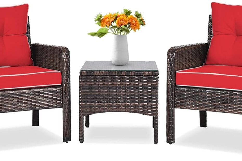 Elevate Your Outdoor Space: Tangkula 3-Piece Wicker Patio Furniture Set Review