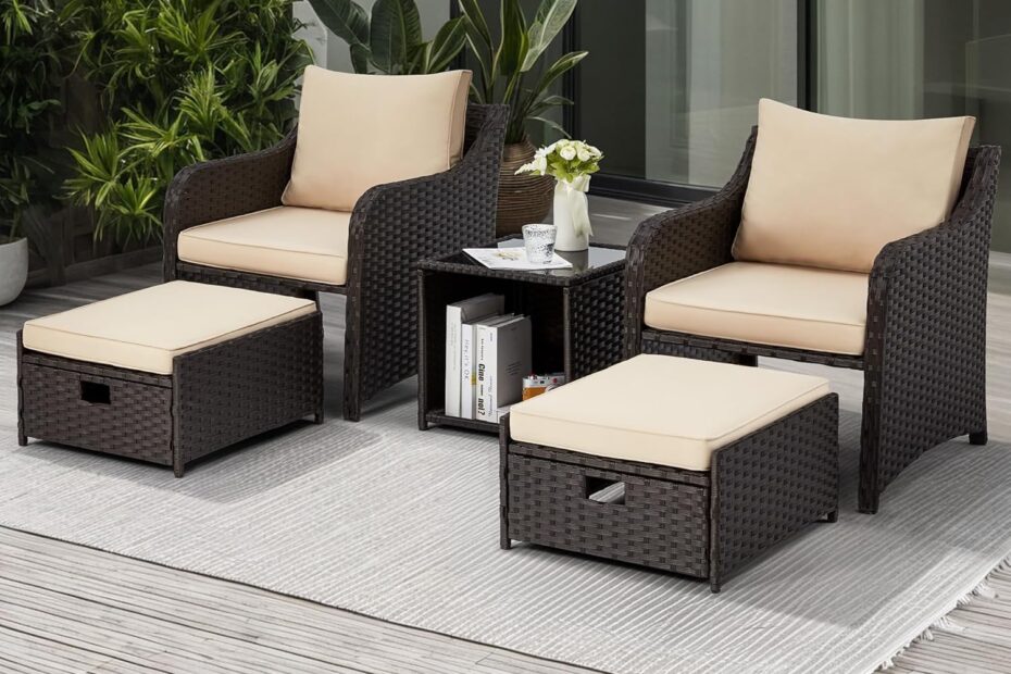 Elevate Your Outdoors: A Review of the HOMREST 5 Piece Patio Furniture Set