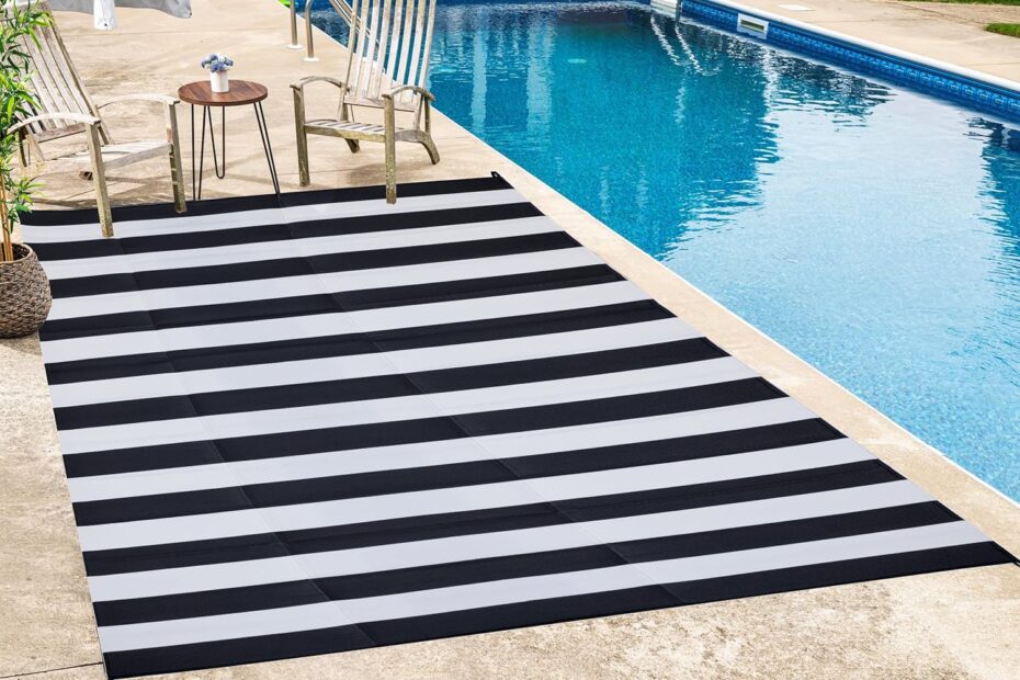 Elevate Your Outdoors: FH Home Waterproof Striped Rug Review