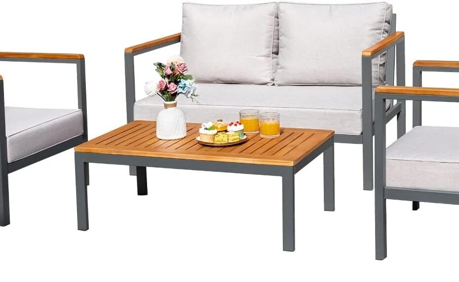 Elevate Your Outdoors: Greesum 4 Piece Patio Lounge Set Review