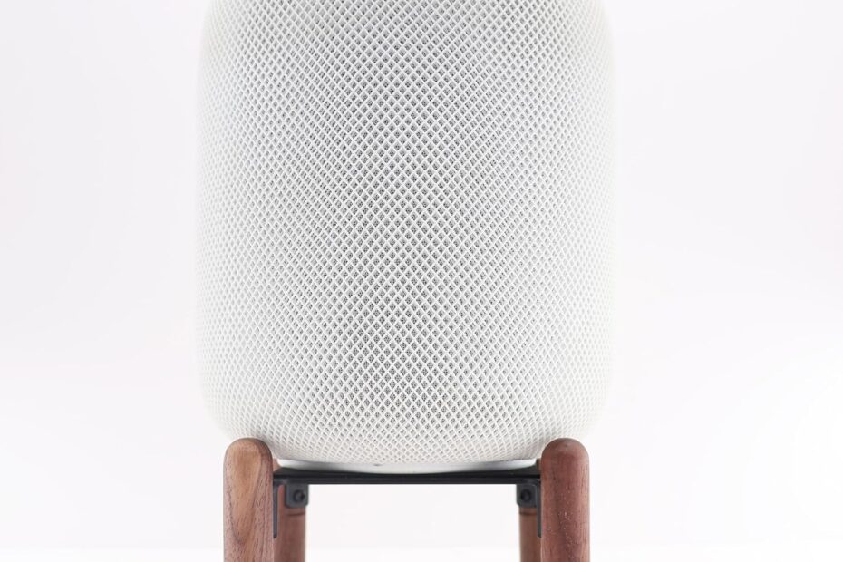 Elevate Your Sound: The Ultimate Desk Wood Stand for Smart Speakers!