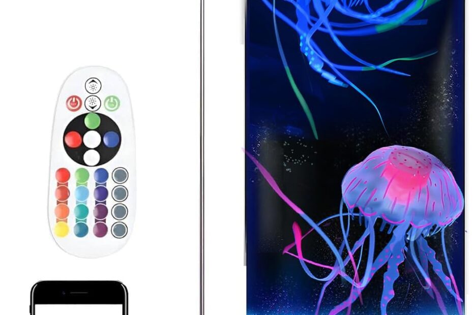 Enchanting CALOVER Jellyfish Night Light: The Ultimate Mood Lamp and Bluetooth Speaker Combo!