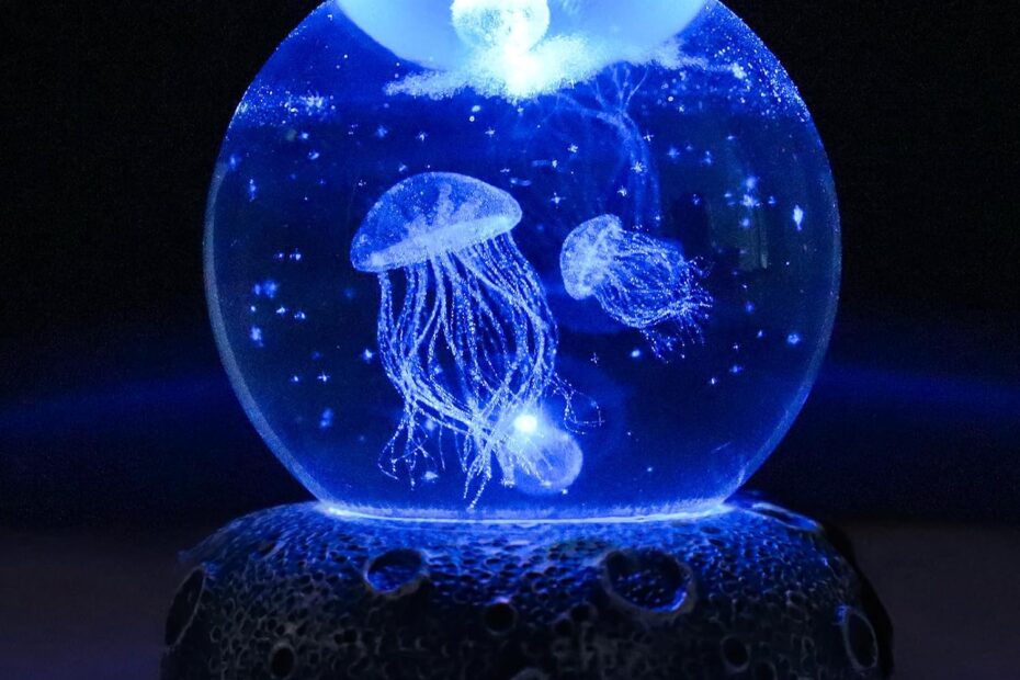 Enchanting Jellyfish 3D Crystal Ball: A Must-Have for Marine Lovers!