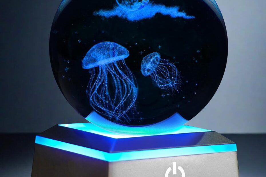 Illuminate Dreams: The 3.15 Inch Jellyfish Crystal Ball Night Light Review!