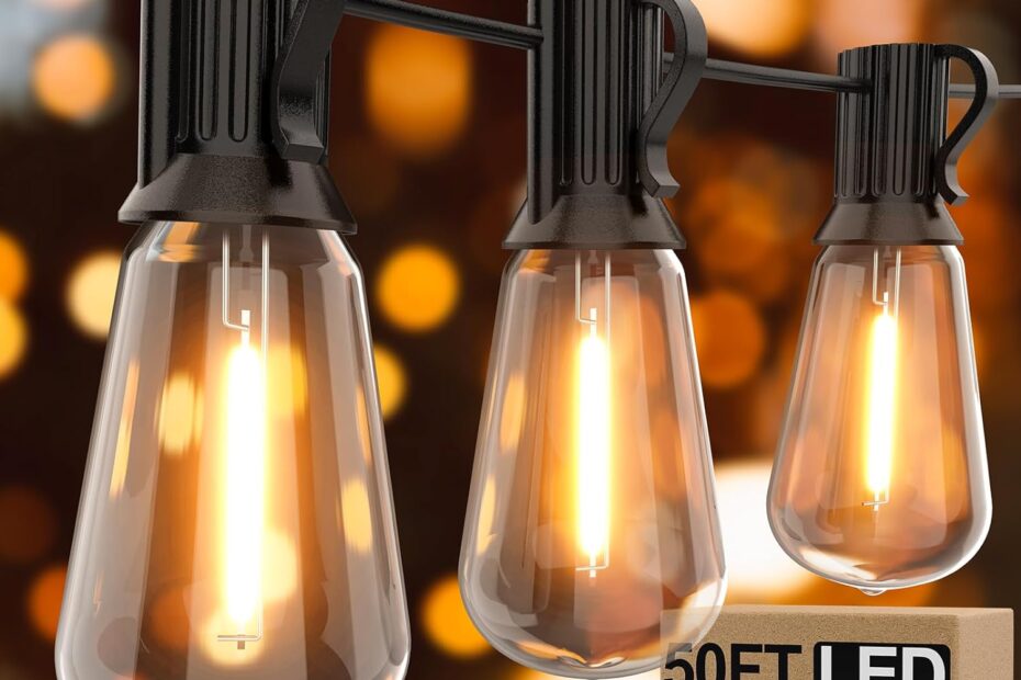 Illuminate Your Celebrations: Review of 50ft Waterproof Vintage String Lights