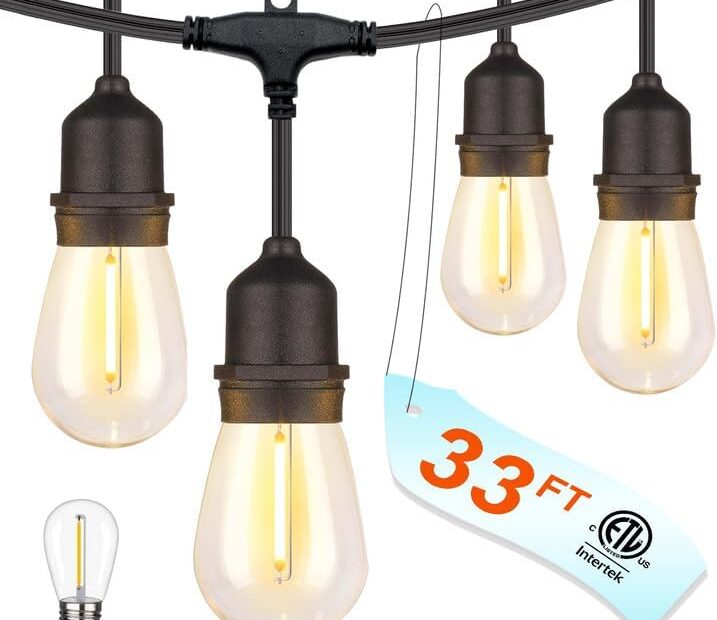 Illuminate Your Evenings: Review of 33FT Waterproof String Lights for Outdoor Bliss