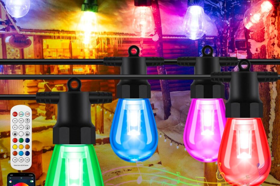 Illuminate Your Evenings: Review of Color Changing 50ft Outdoor String Lights