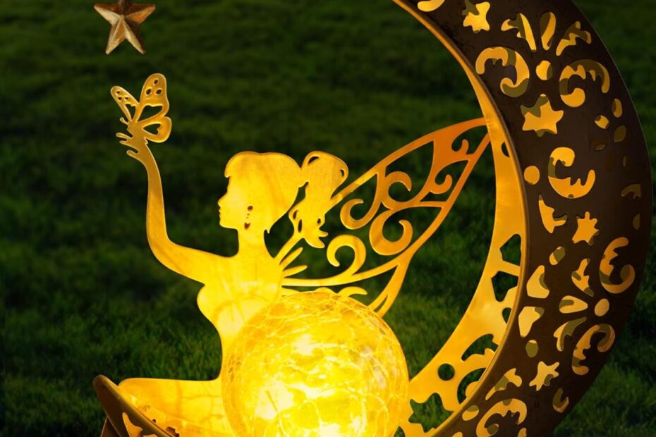 Illuminate Your Garden: The Perfect Fairy Moon Statue for Moms & Grandmas!