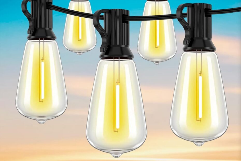 Illuminate Your Outdoor Space: Review of 100+10FT LED String Lights with Shatterproof Edison Bulbs