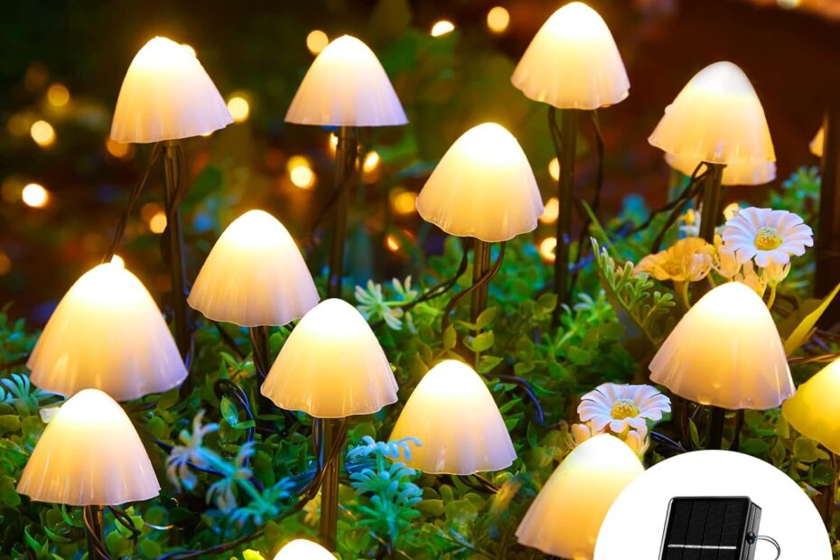 Illuminate Your Outdoors: 20 LED Solar Mushroom Garden Lights Review!