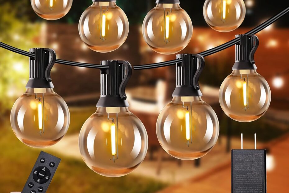Illuminate Your Outdoors: 50ft LED String Lights Review for Perfect Ambiance