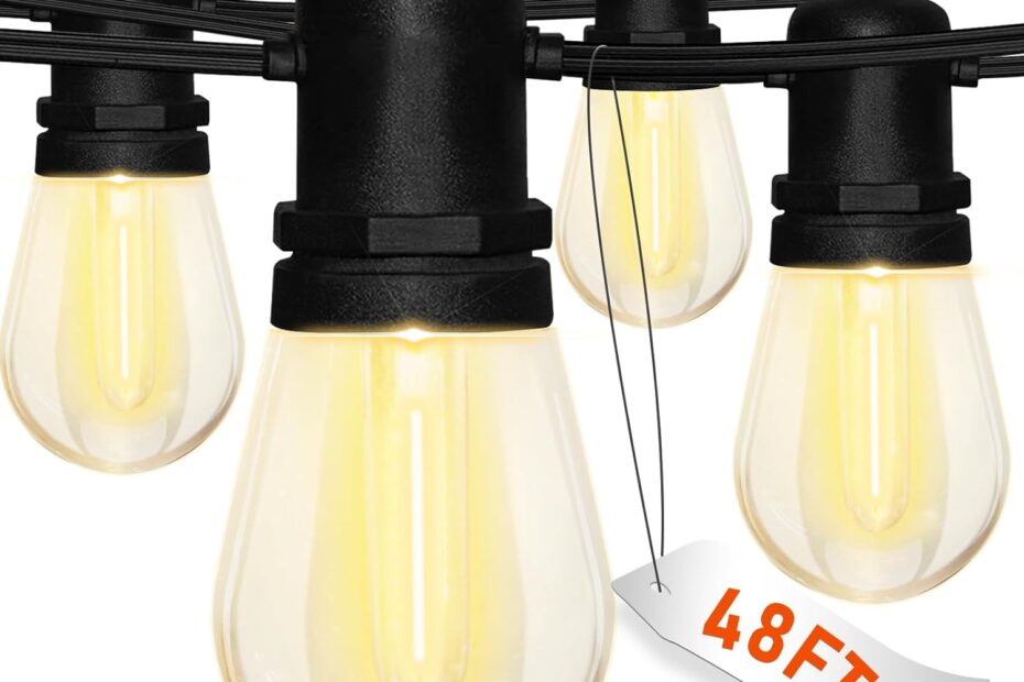 Illuminate Your Outdoors: A Review of 48FT Dimmable Waterproof String Lights