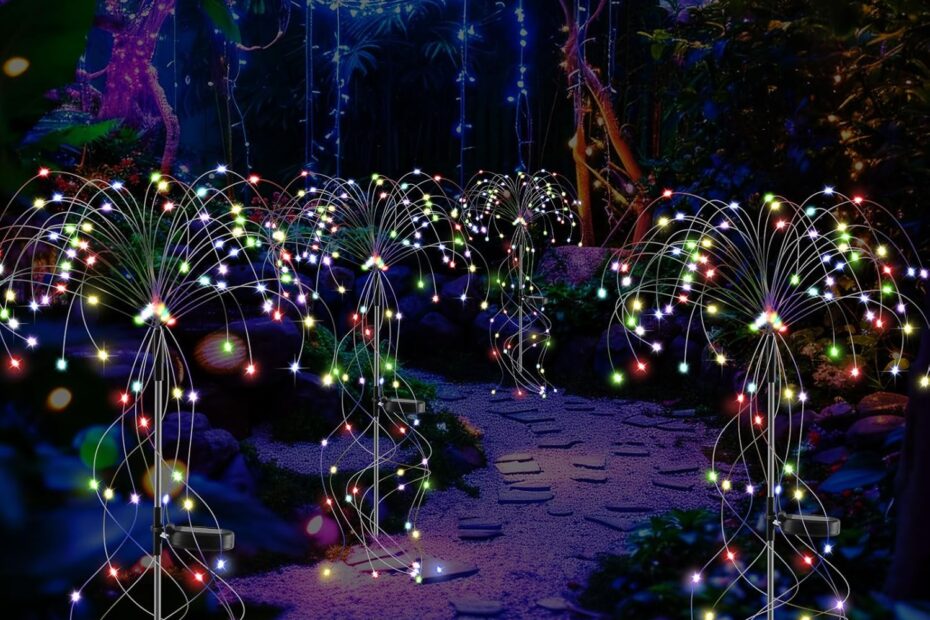 Illuminate Your Outdoors: A Review of the 4 Pack Solar Garden Sparkler Fireworks!