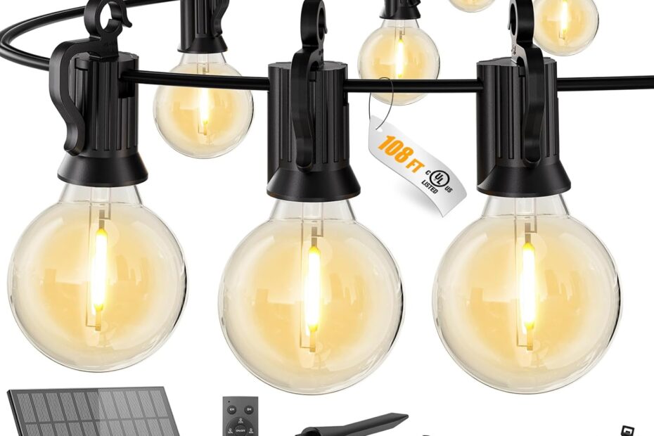 Illuminate Your Outdoors: Brightown 108FT Solar String Lights Review