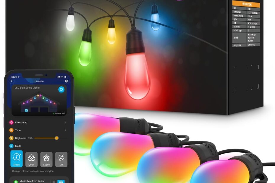Illuminate Your Outdoors: Govee Smart RGBIC String Lights for Perfect Ambiance