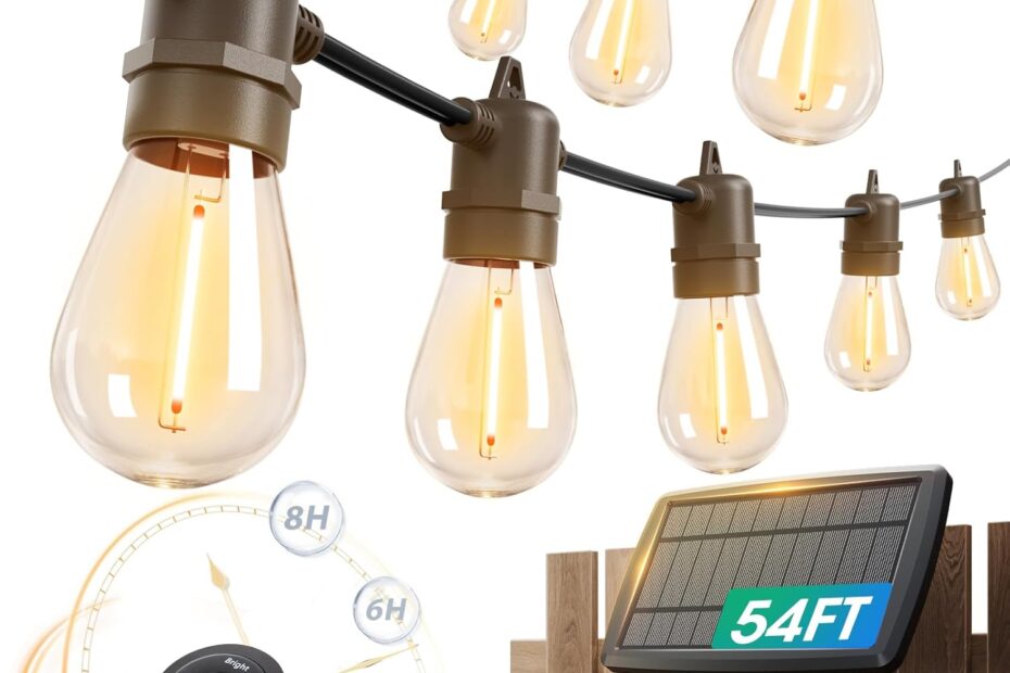 Illuminate Your Outdoors: KYY 54FT Solar String Lights Review