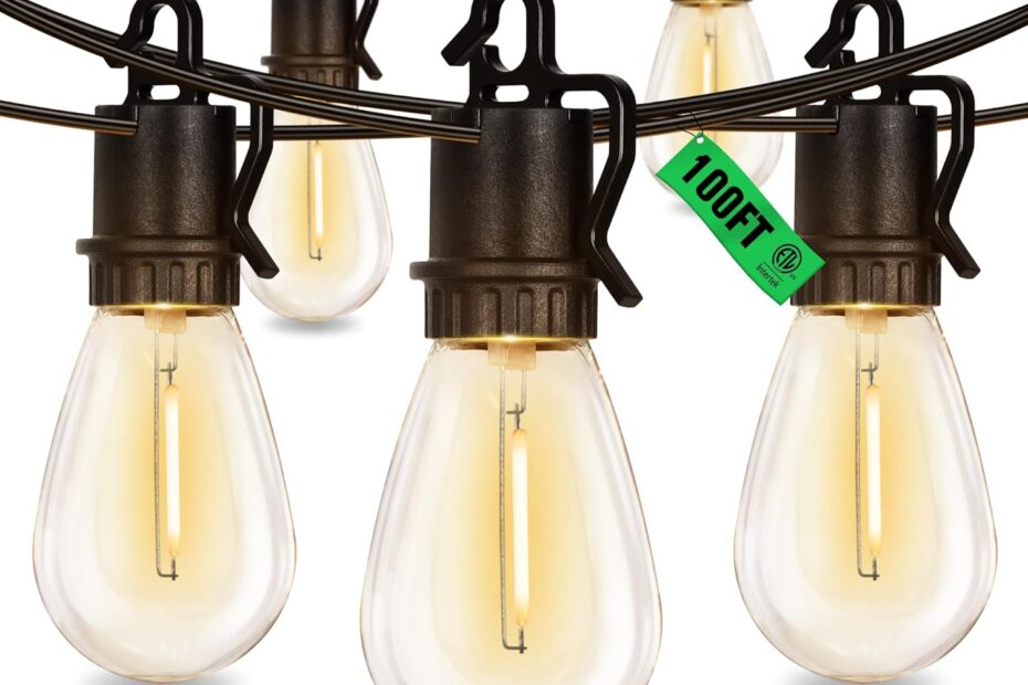 Illuminate Your Outdoors: Review of 100FT Vintage Edison String Lights