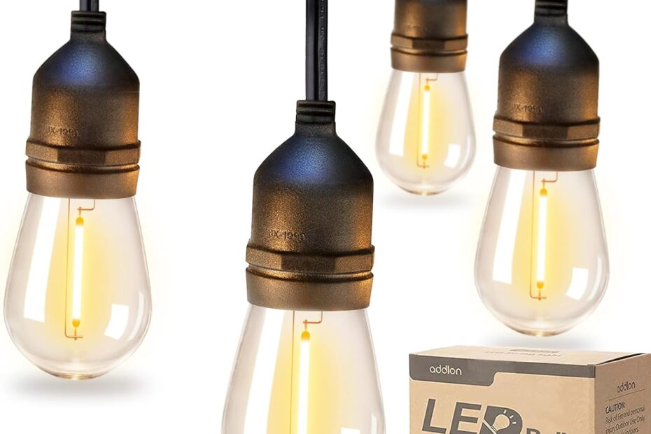 Illuminate Your Outdoors: Review of addlon 48FT LED Vintage String Lights