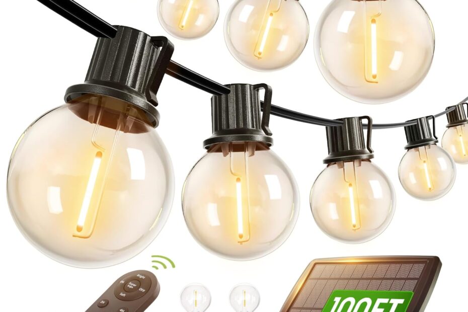 Illuminate Your Outdoors with addlon 100FT Solar String Lights: A Must-Have for Every Backyard Party!
