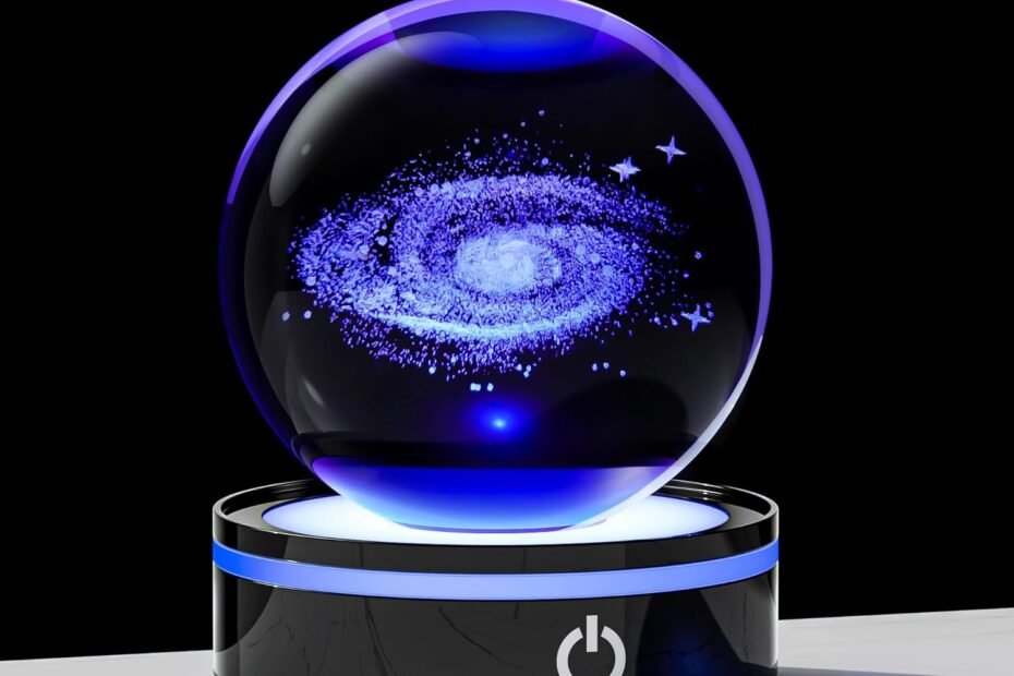 Illuminate Your Space: 3D Galaxy Model Crystal Ball LED Lamp Review