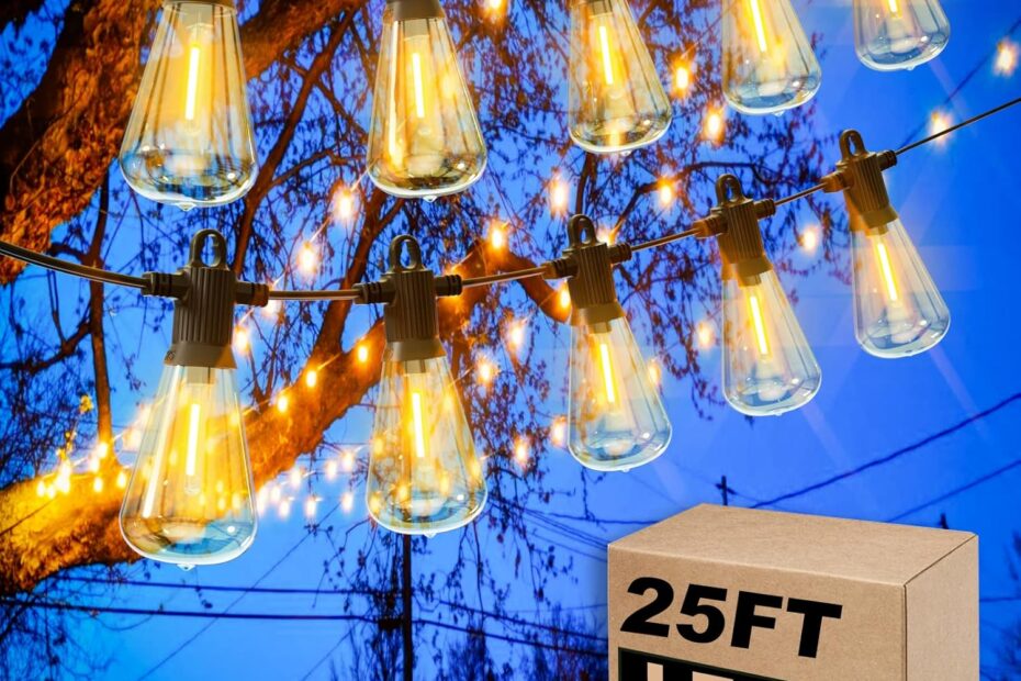 Illuminate Your Space: A Review of 25ft Waterproof LED String Lights for the Perfect Outdoor Ambience