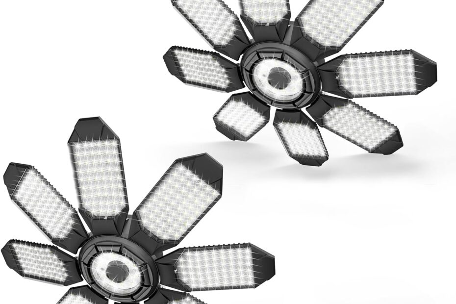 Illuminate Your Space: A Review of 40000LM LED Garage Lights with Deformable Panels