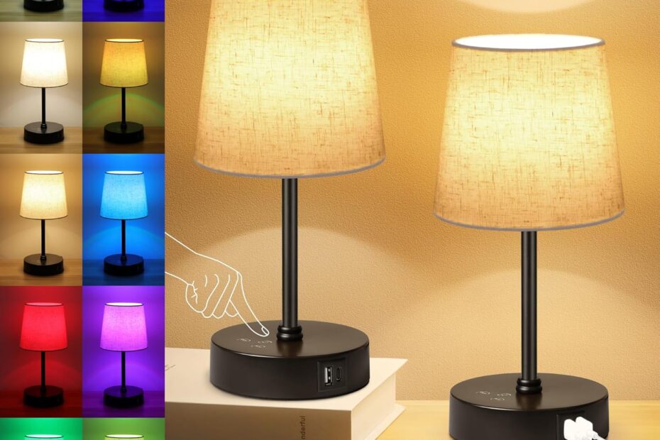 Illuminate Your Space: Ascher RGB Color Changing Bedside Lamp Set Review
