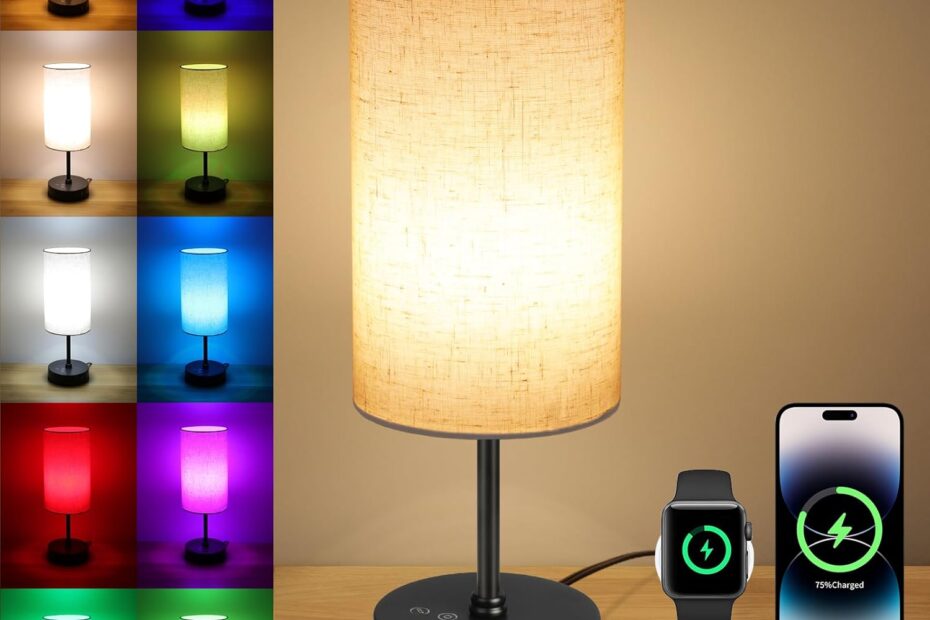 Illuminate Your Space: Ascher RGB Table Lamp Review - The Perfect Bedside Companion!