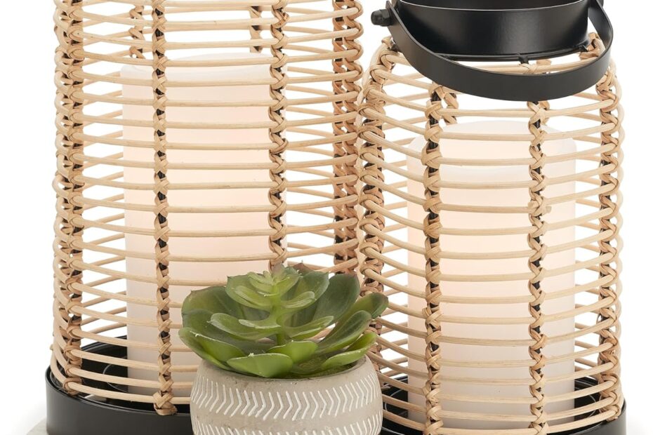 Illuminate Your Space: Discover the Beauty of Natural Rattan Boho Lanterns!
