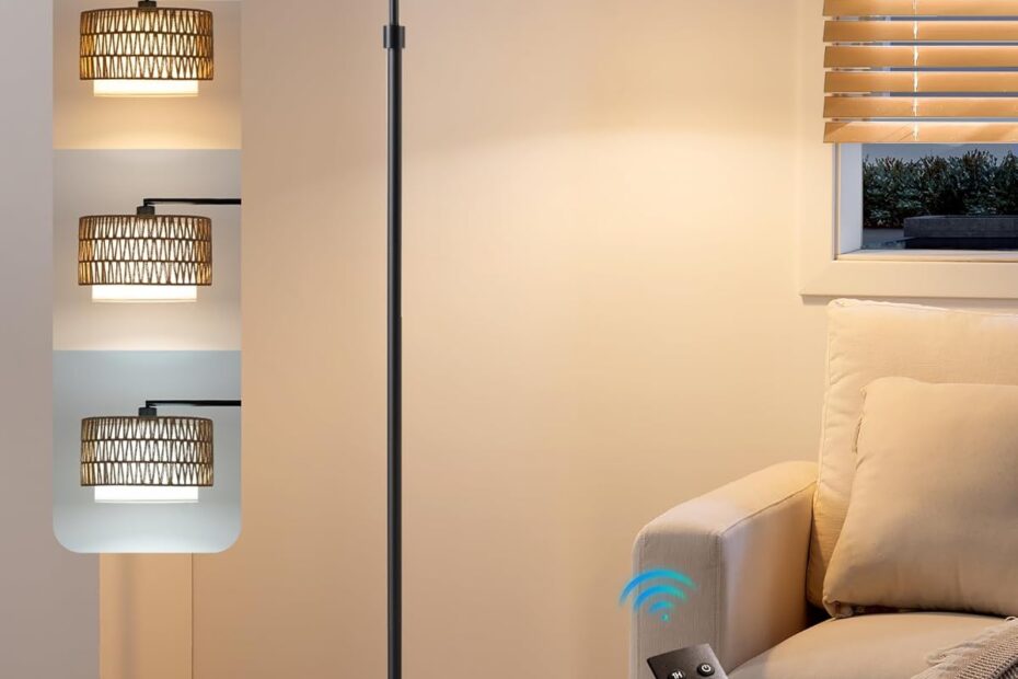 Illuminate Your Space: EDISHINE Rattan Floor Lamp Review