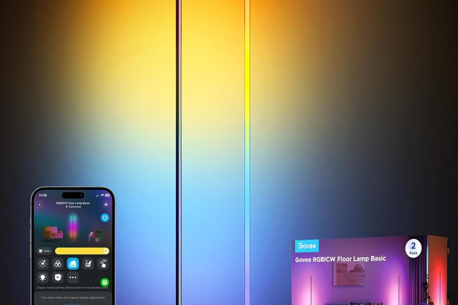 Illuminate Your Space: Govee RGBIC Floor Lamp 2-Pack Review