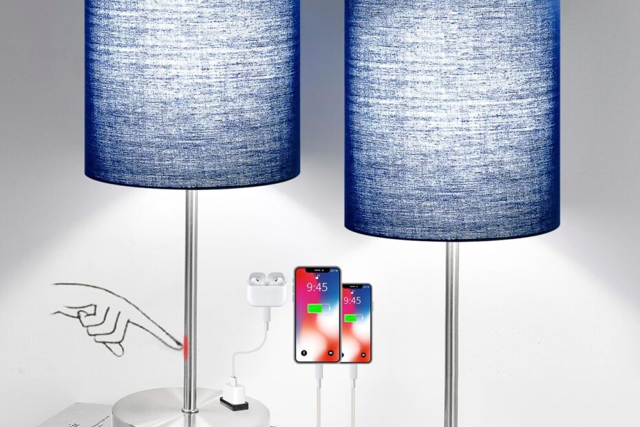 Illuminate Your Space: Review of 2 Touch Control Table Lamps with USB & AC Outlets!