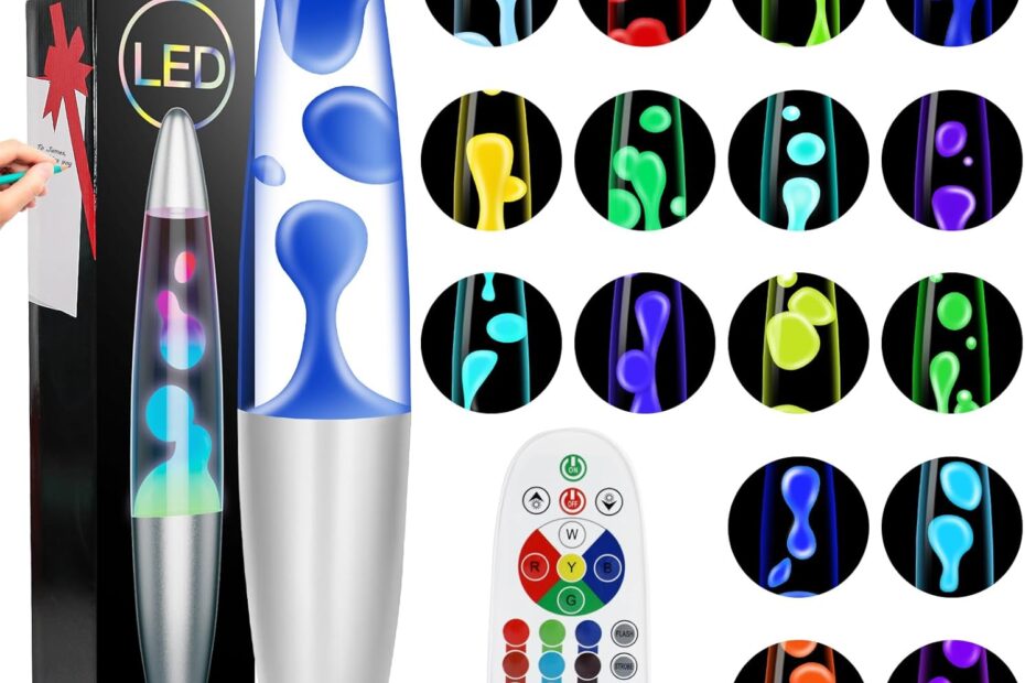 Illuminate Your Space: Review of the Liquid Motion Lamp with Remote and 17 Color Options