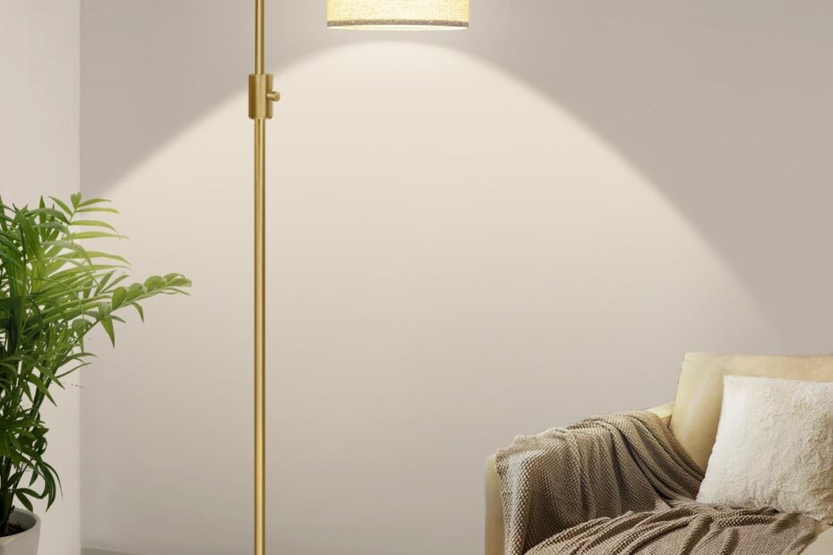Illuminate Your Space: Review of the Upgraded Dimmable Gold Floor Lamp