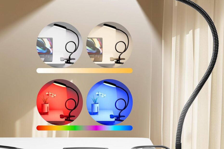 Illuminate Your Space: Review of the Versatile 2-in-1 Clamp Desk Lamp with RGB & Warm White Light