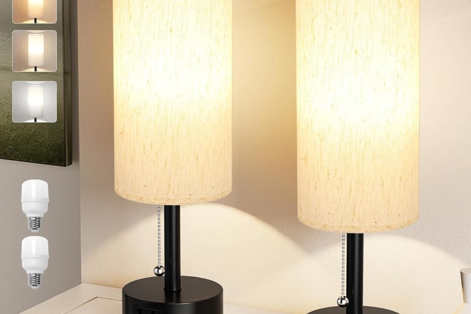 Illuminate Your Space: Review of the Versatile Set of 2 Bedside Table Lamps
