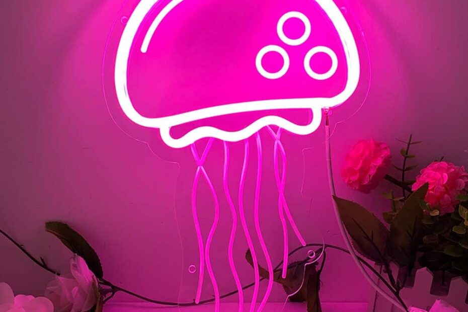 Illuminate Your Space: The Dimmable Jellyfish Neon Sign Review