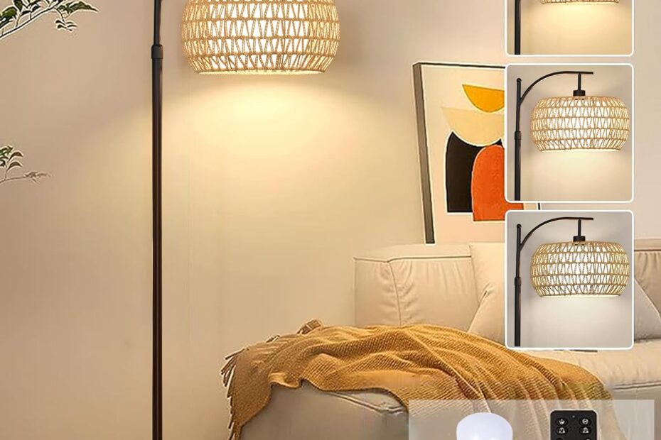 Illuminate Your Space: The Stylish Arc Floor Lamp with Remote Control
