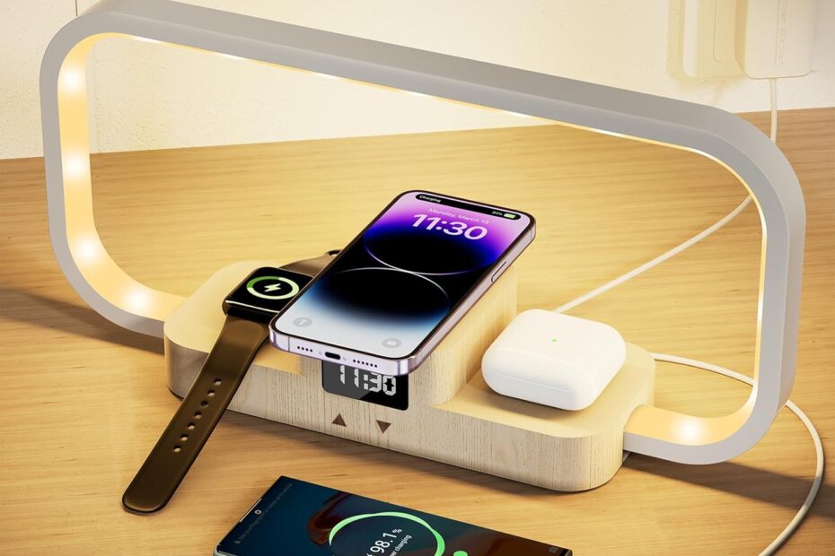 Illuminate Your Space: The Ultimate LED Bedside Lamp with Wireless Charging!