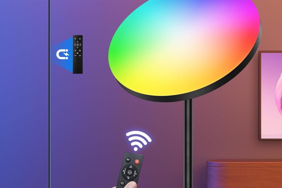 Illuminate Your Space: The Ultimate RGB Torchiere Floor Lamp Review