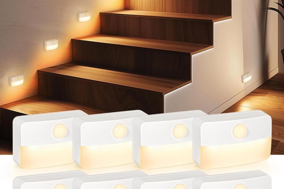 Illuminate Your Spaces: Review of the 8 Pack Motion Sensor Stair Lights