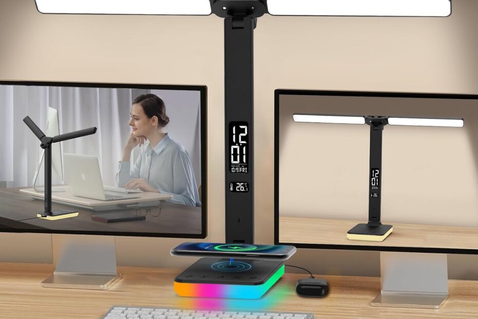 Illuminate Your Workspace: Review of the LED Desk Lamp with Wireless Charging and Smart Features