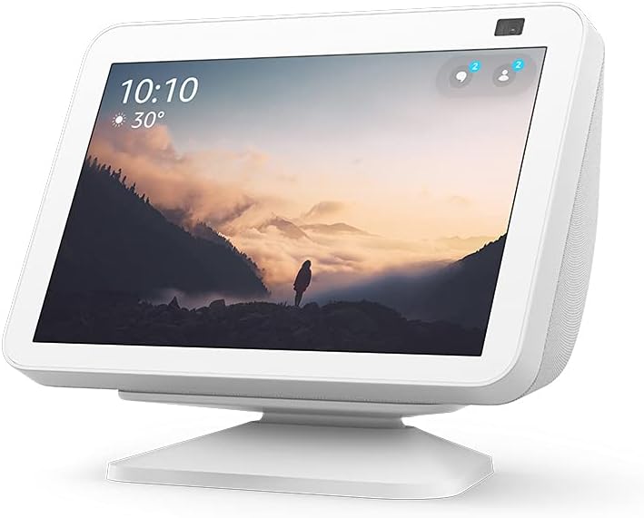 Maximize Your Echo Show 8: The Adjustable Stand Review in Glacier White