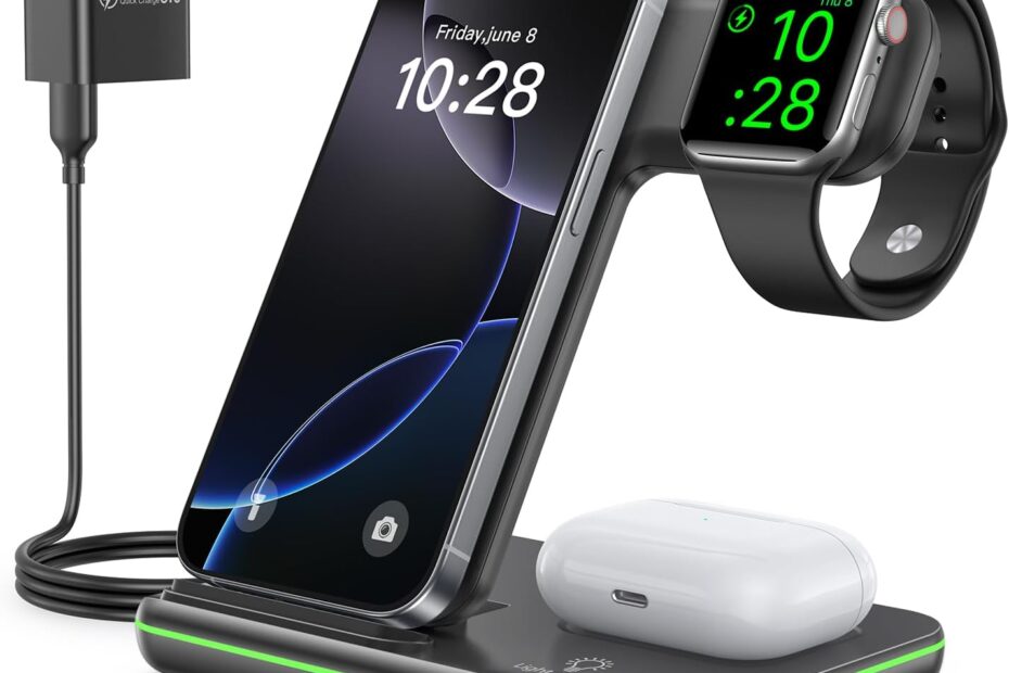Power Up Anywhere: WAITIEE 3-in-1 Fast Charging Station for All Your Apple Devices!