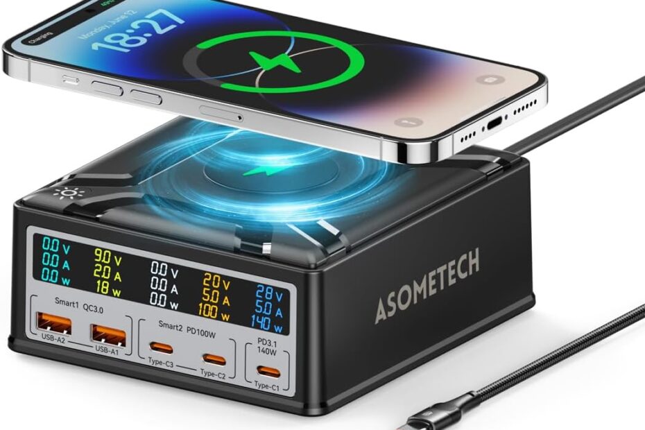 Power Up Fast: The ASOMETECH 260W 5-Port Charging Hub Reviewed!