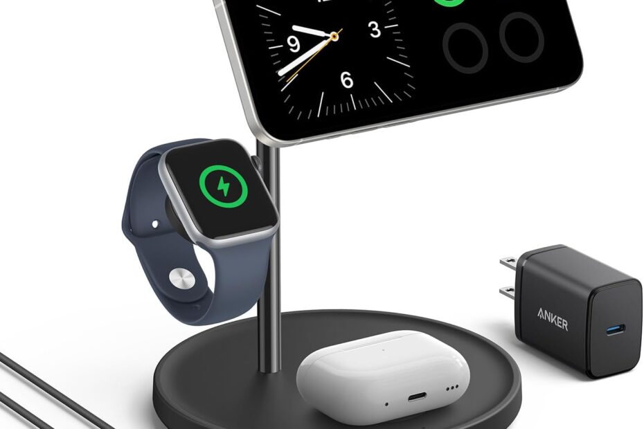 Power Up with Style: The Anker MagSafe 3-in-1 Charger Stand for iPhone and More