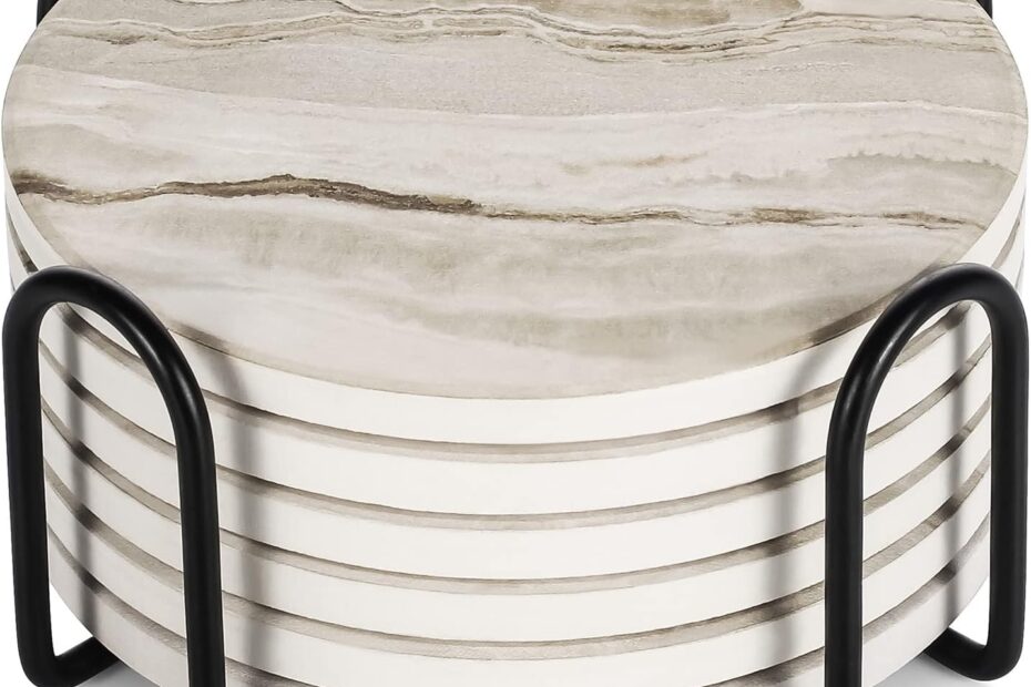 Protect Your Surfaces in Style: LIFVER Black Marble Coasters Review