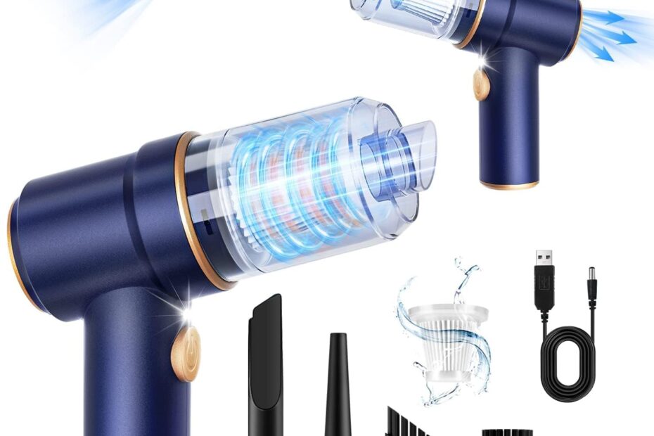 Rev Up Your Cleaning with the KMM Handheld Car Vacuum: Power Meets Portability!