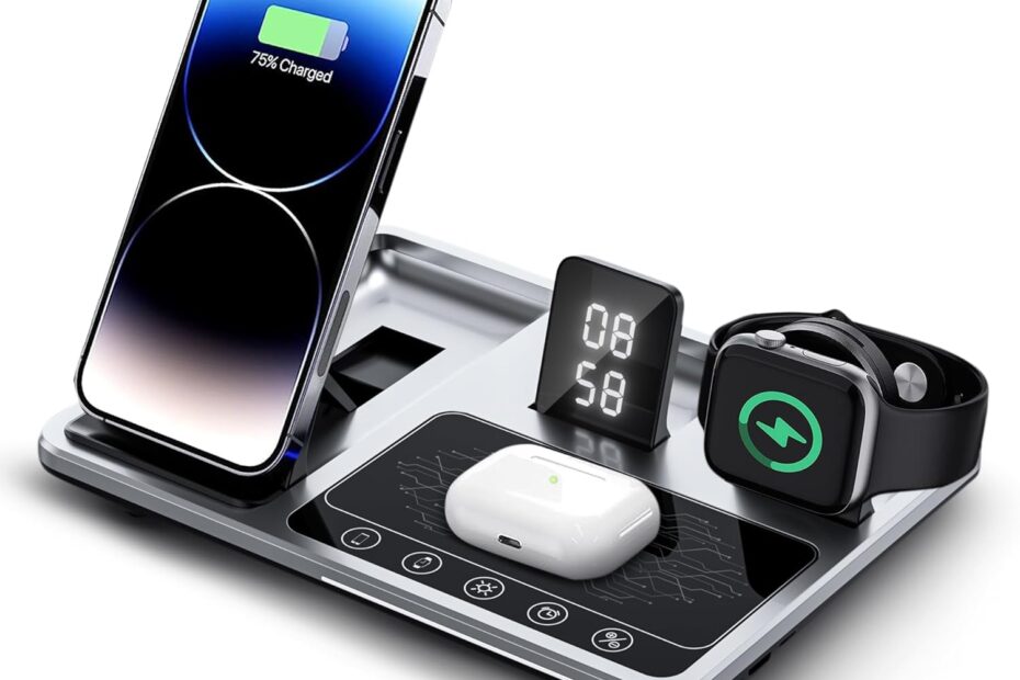 Revamp Your Charging Experience: The Ultimate 4 in 1 Foldable Wireless Station!