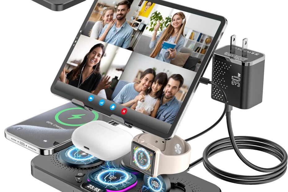 Revamp Your Charging Game: The Ultimate 6-in-1 Foldable Wireless Charging Station Review!